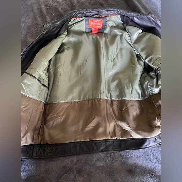 Faconnable Leather Bomber Jacket - Picture 6 of 6